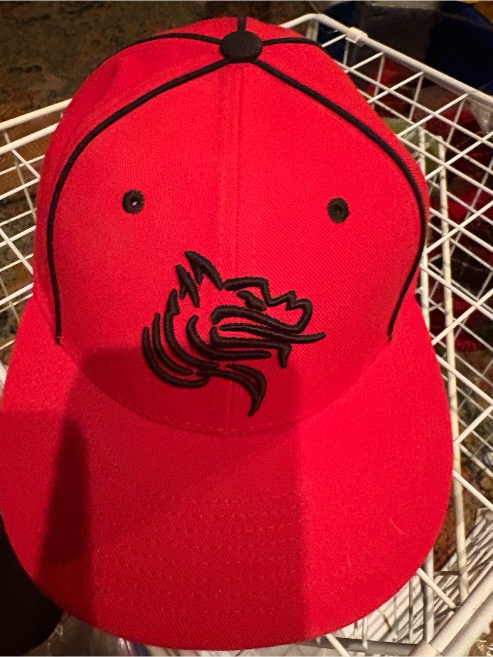 Men's Nike Red Baseball Cap with Black Accent Logo